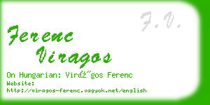 ferenc viragos business card